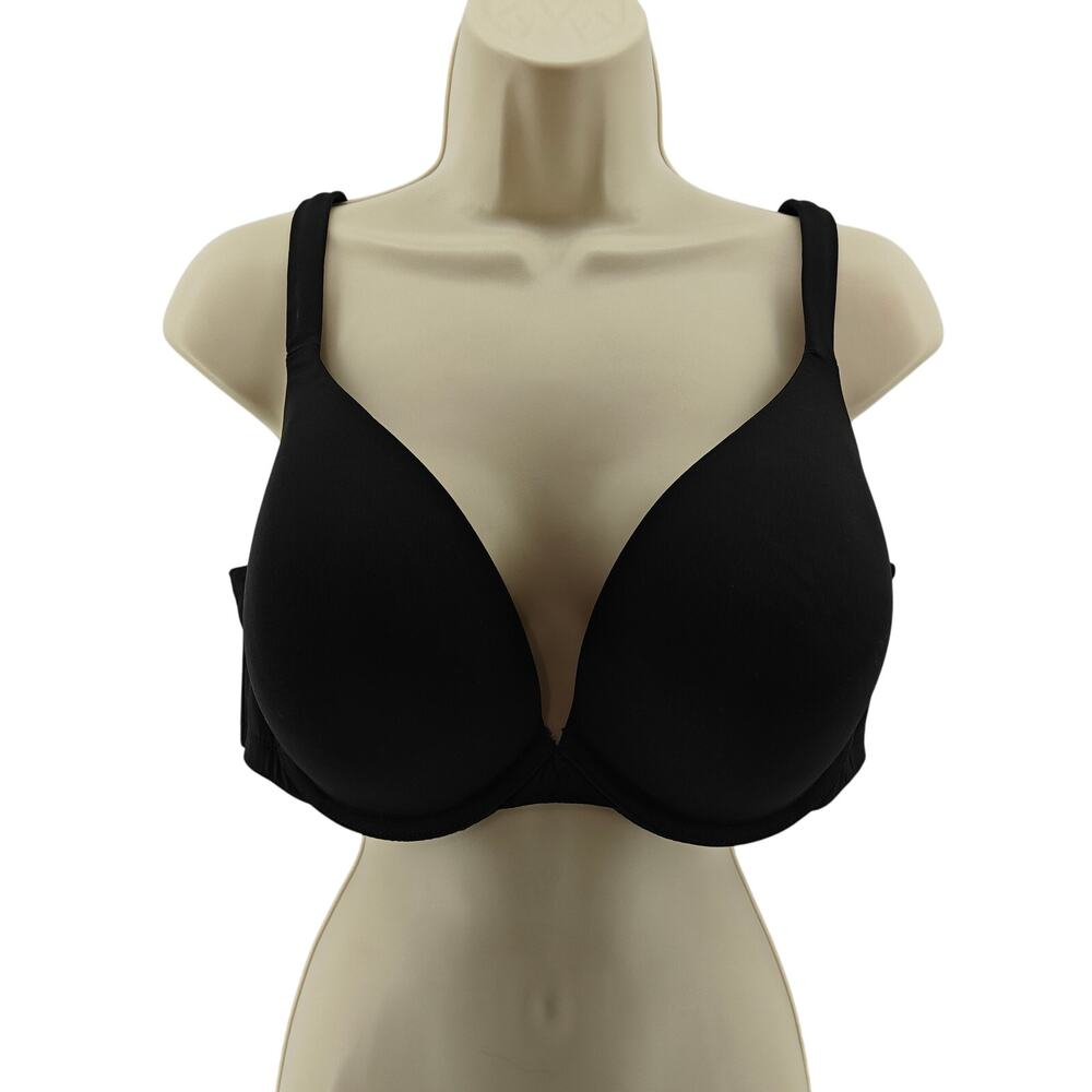 Cacique Cotton Boost Plunge Black Womens 42DD